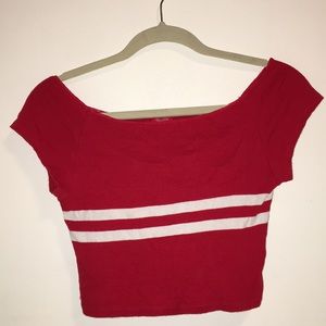 Brandy Melville Red Ellery Crop Top
